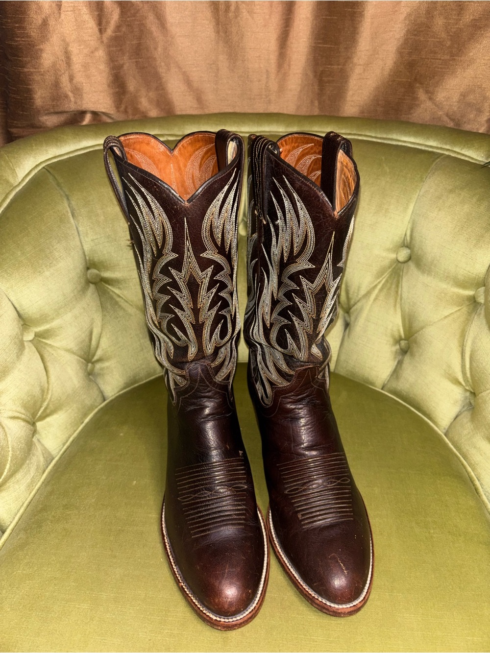 Vintage Men WB Masterson Limited Edition Cowboy Boots 10 D Wrangler 1980s Spain - Picture 7 of 12
